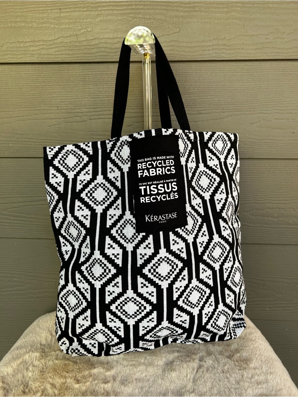 Kérastase Black & White Recycled Fabric Tote